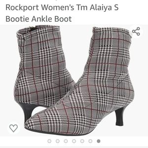 Rockport Plaid Alaya Booties 6 Wide